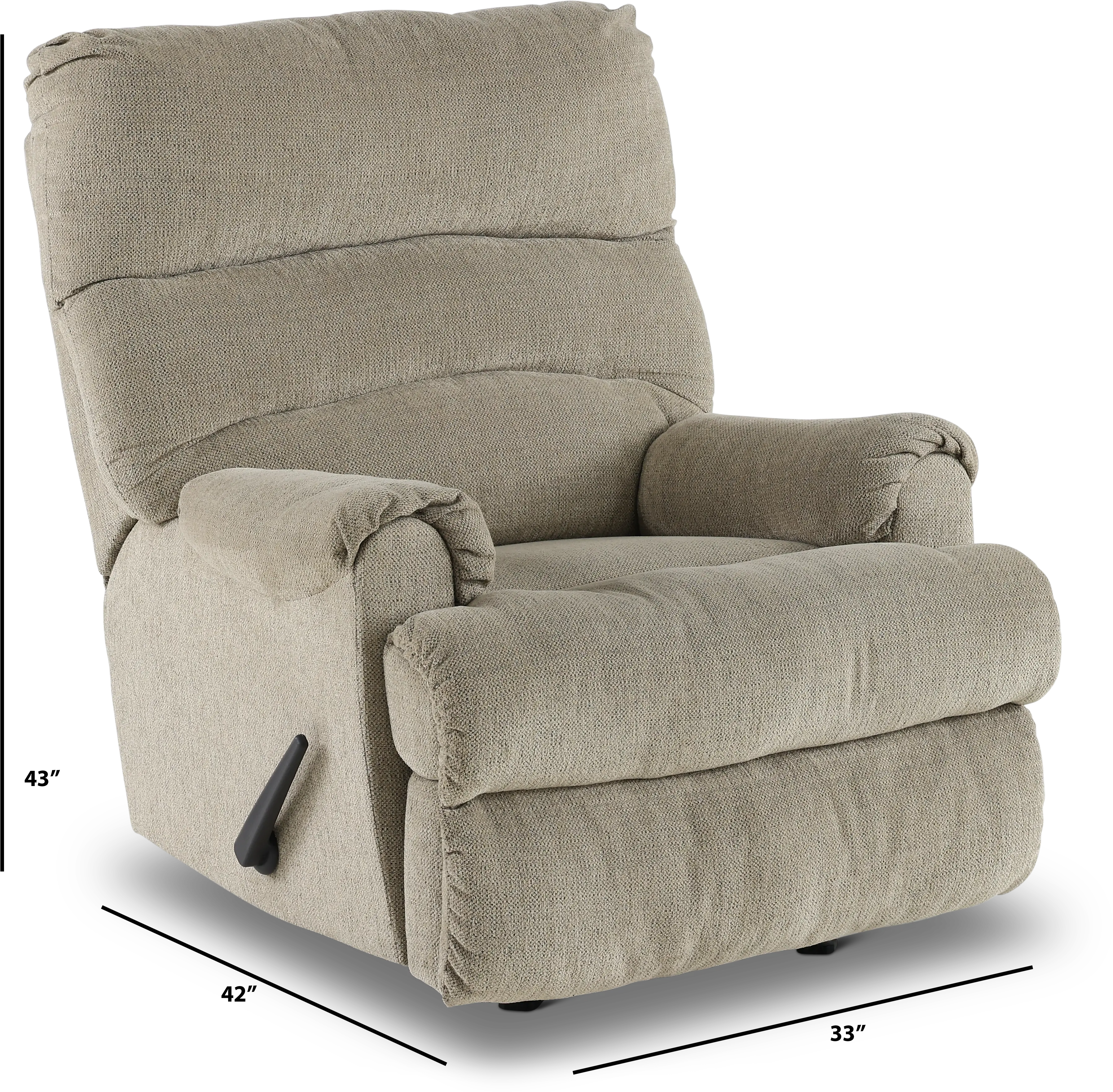 Manfort Tan Rocker Recliner-3
