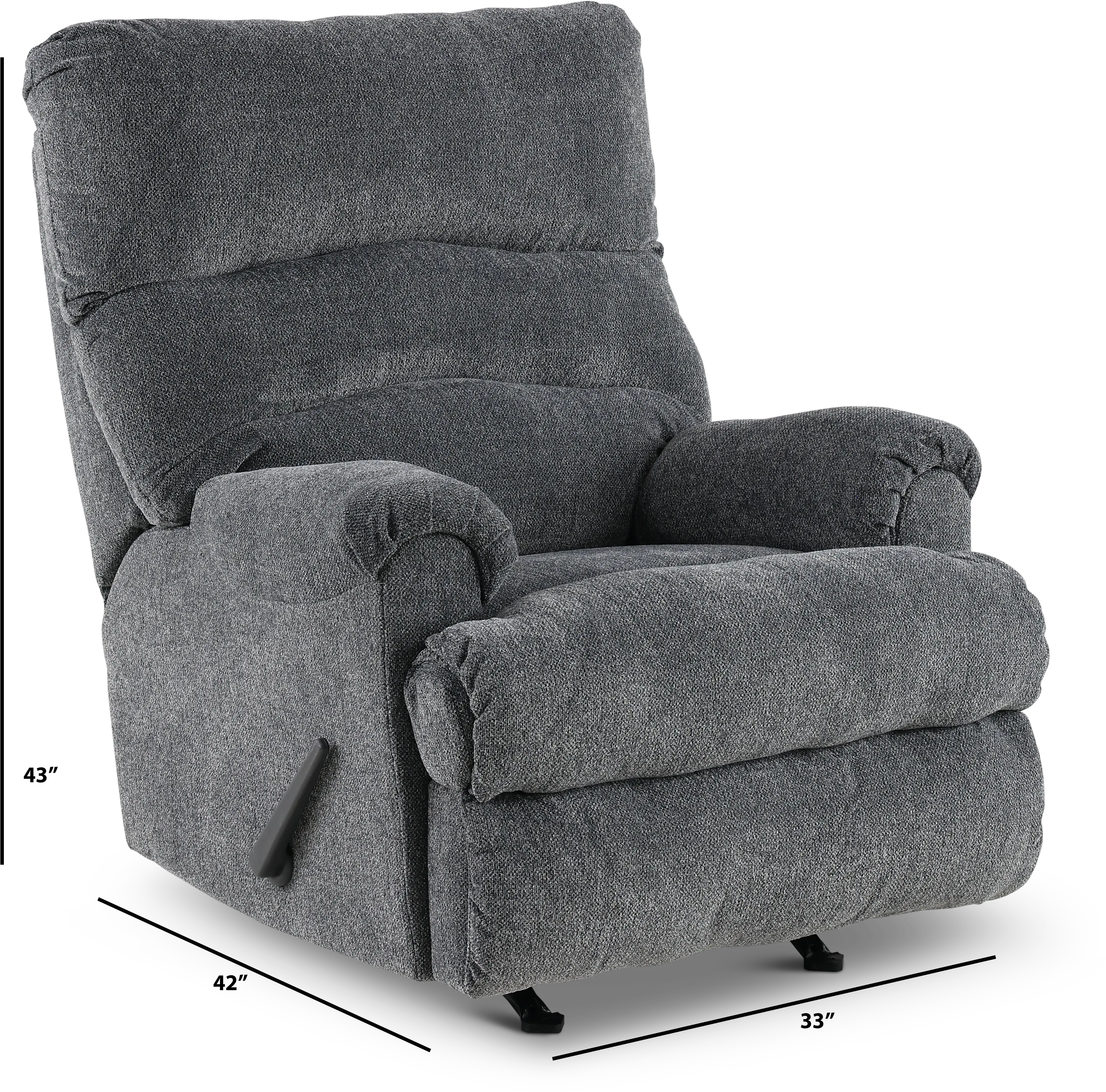 Manfort Charcoal Gray Rocker Recliner-3