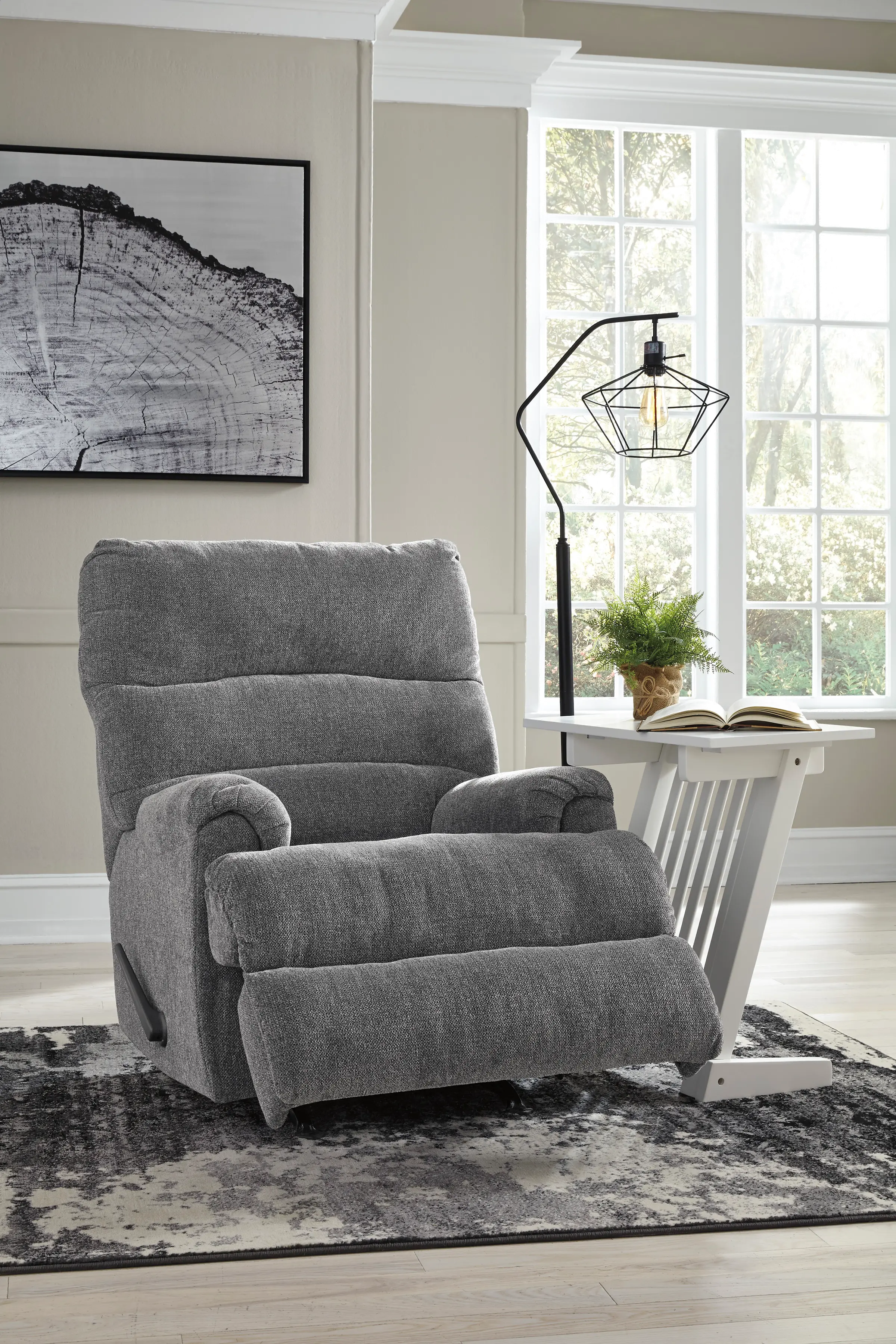Manfort Charcoal Gray Rocker Recliner-8