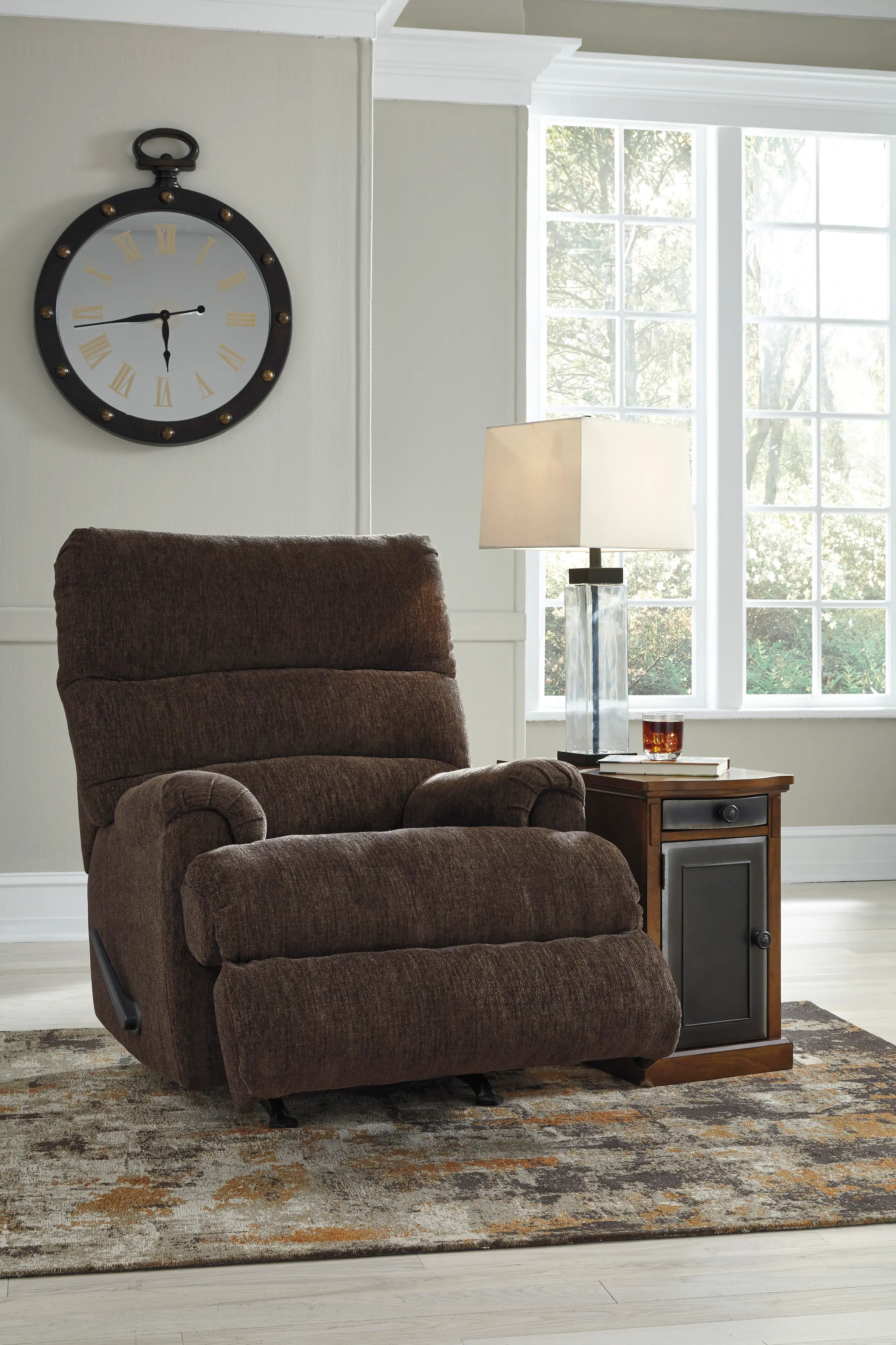 Manfort Brown Rocker Recliner-2