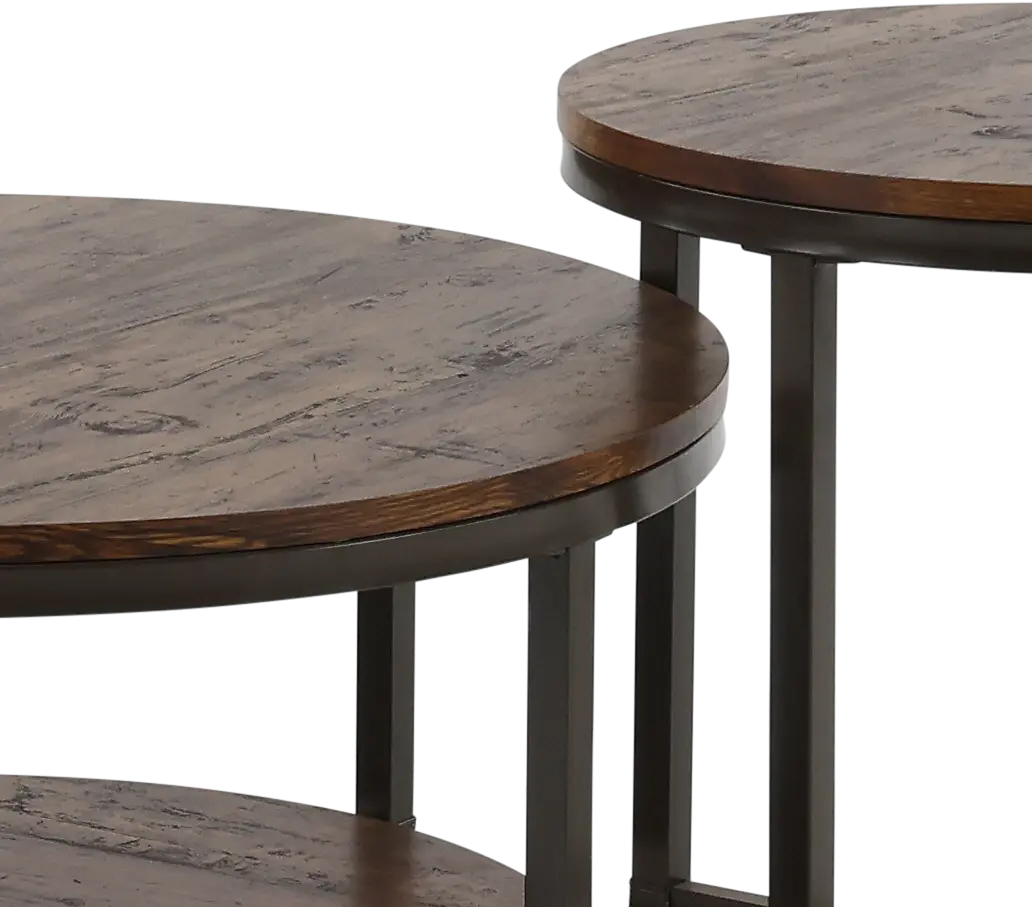 Sedona Rustic Oak Table, Set of 3-4