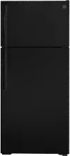 GTS17DTNRBB GE 16.6 cu ft Top Freezer Refrigerator - 28 W Black