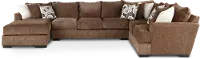 3PC/TRQLTY2/CHOC/OP1 Tranquility Brown 3 Piece Sectional