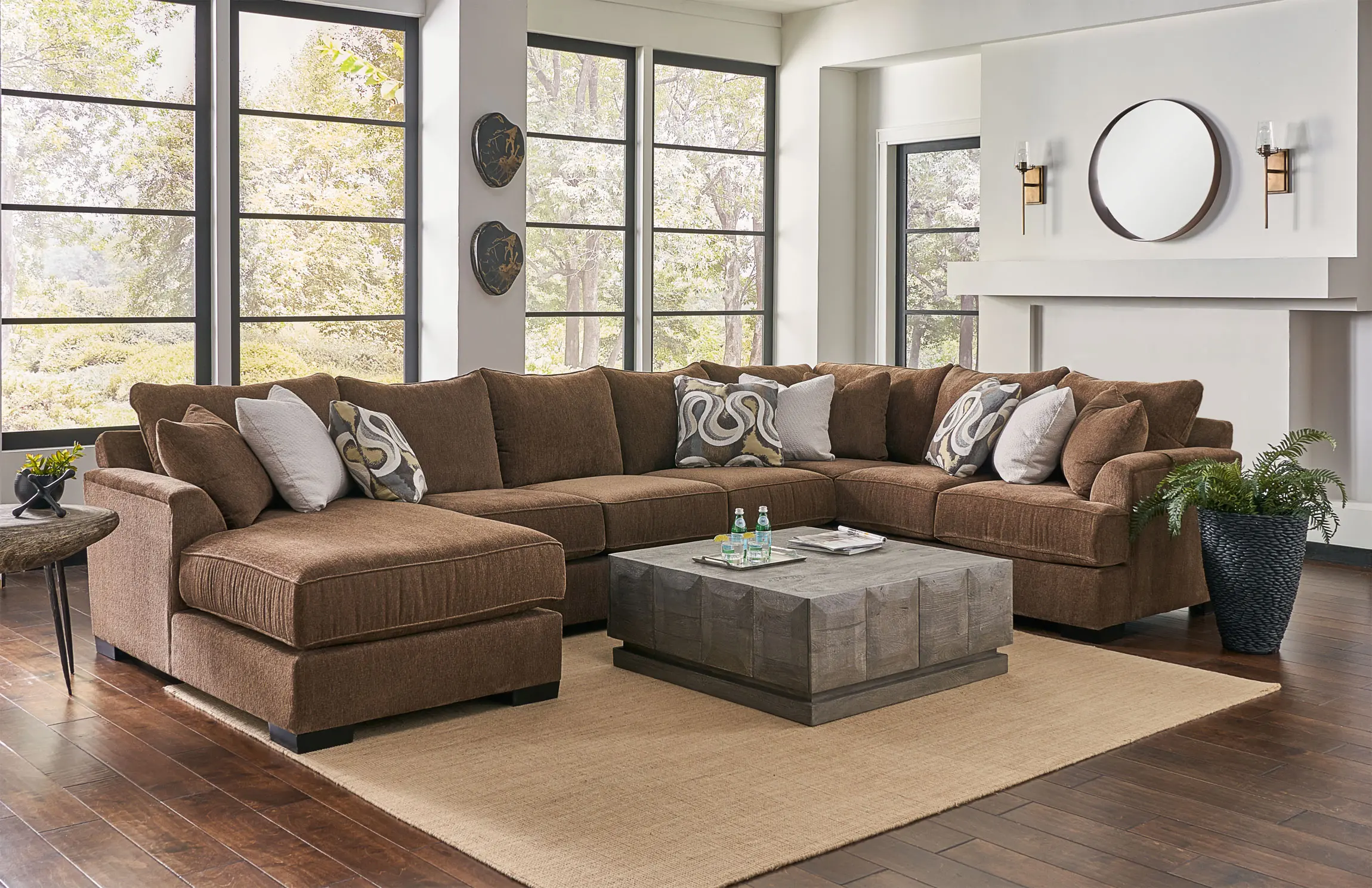 3PC/TRQLTY2/CHOC/OP1 Tranquility Brown 3 Piece Sectional-2