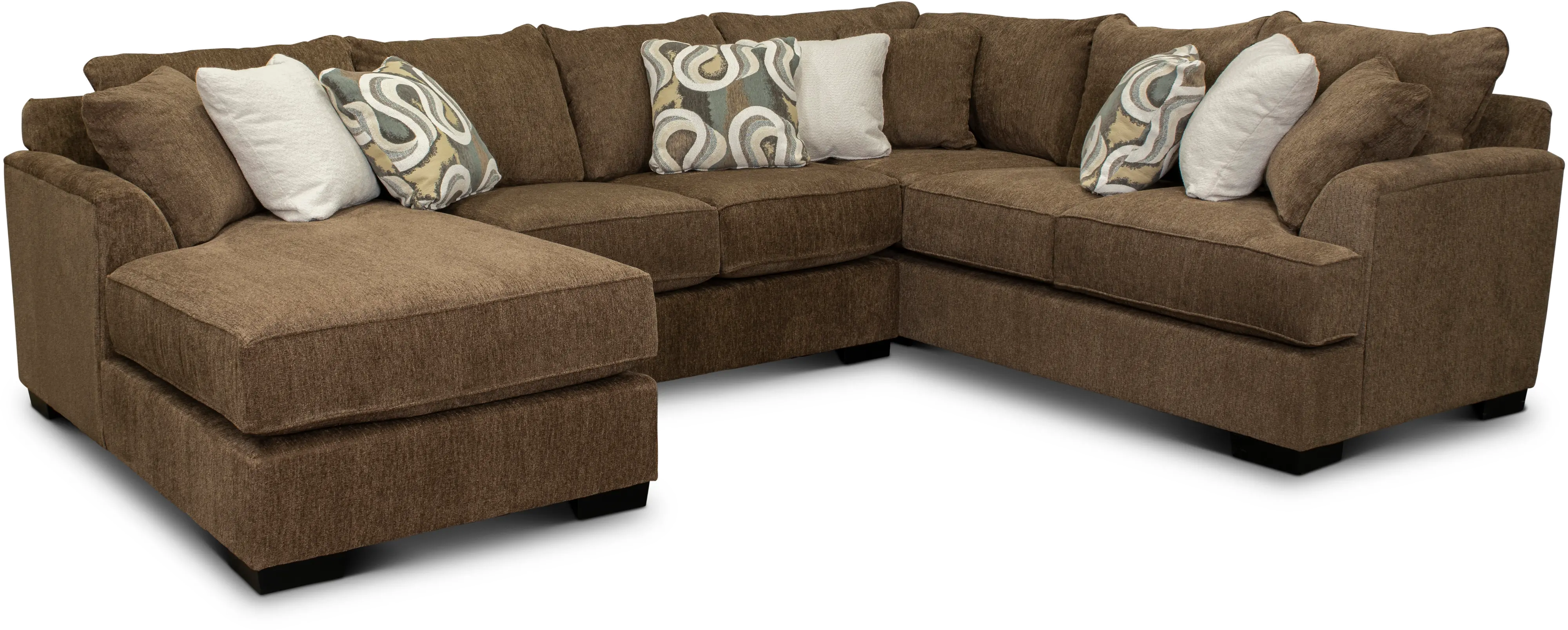 3PC/TRQLTY2/CHOC/OP3 Tranquility Brown 3 Piece Sectional-1