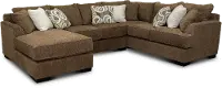 3PC/TRQLTY2/CHOC/OP3 Tranquility Brown 3 Piece Sectional