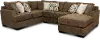 3PC/TRQLTY2/CHOC/OP4 Tranquility Brown 3 Piece Sectional