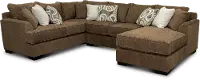 3PC/TRQLTY2/CHOC/OP4 Tranquility Brown 3 Piece Sectional