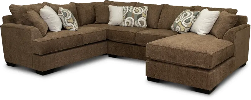 Tranquility Brown 3 Piece Sectional
