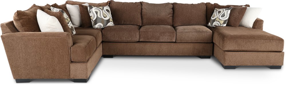 Tranquility Brown 3 Piece Sofa Bed Sectional