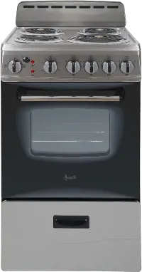 ERU200P3S Avanti 2.1 cu ft Electric Coil Range - Stainless Steel 20 Inch