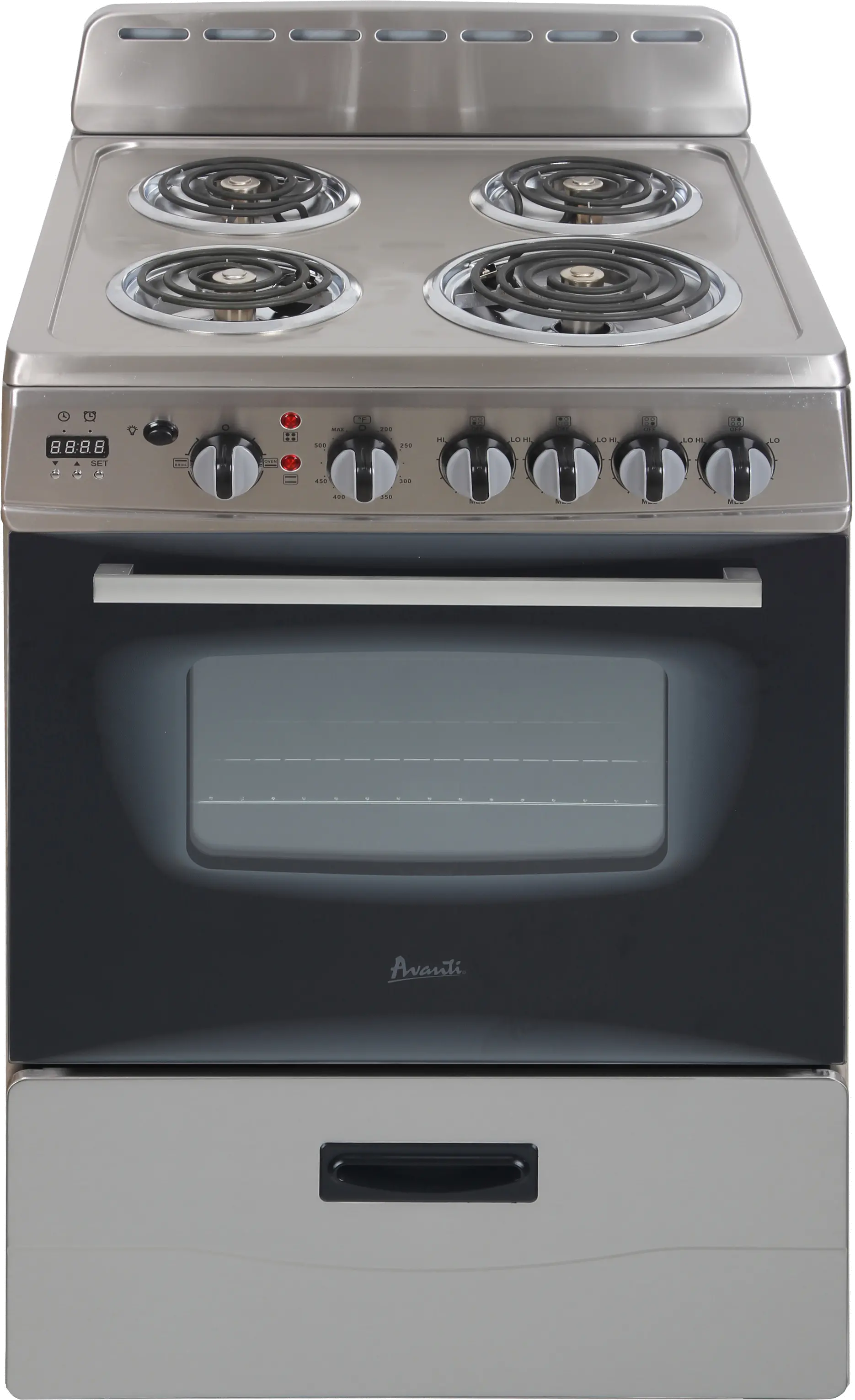 ERU240P3S Avanti 2.6 cu ft  Electric Range - Stainless Steel 24 Inch-1