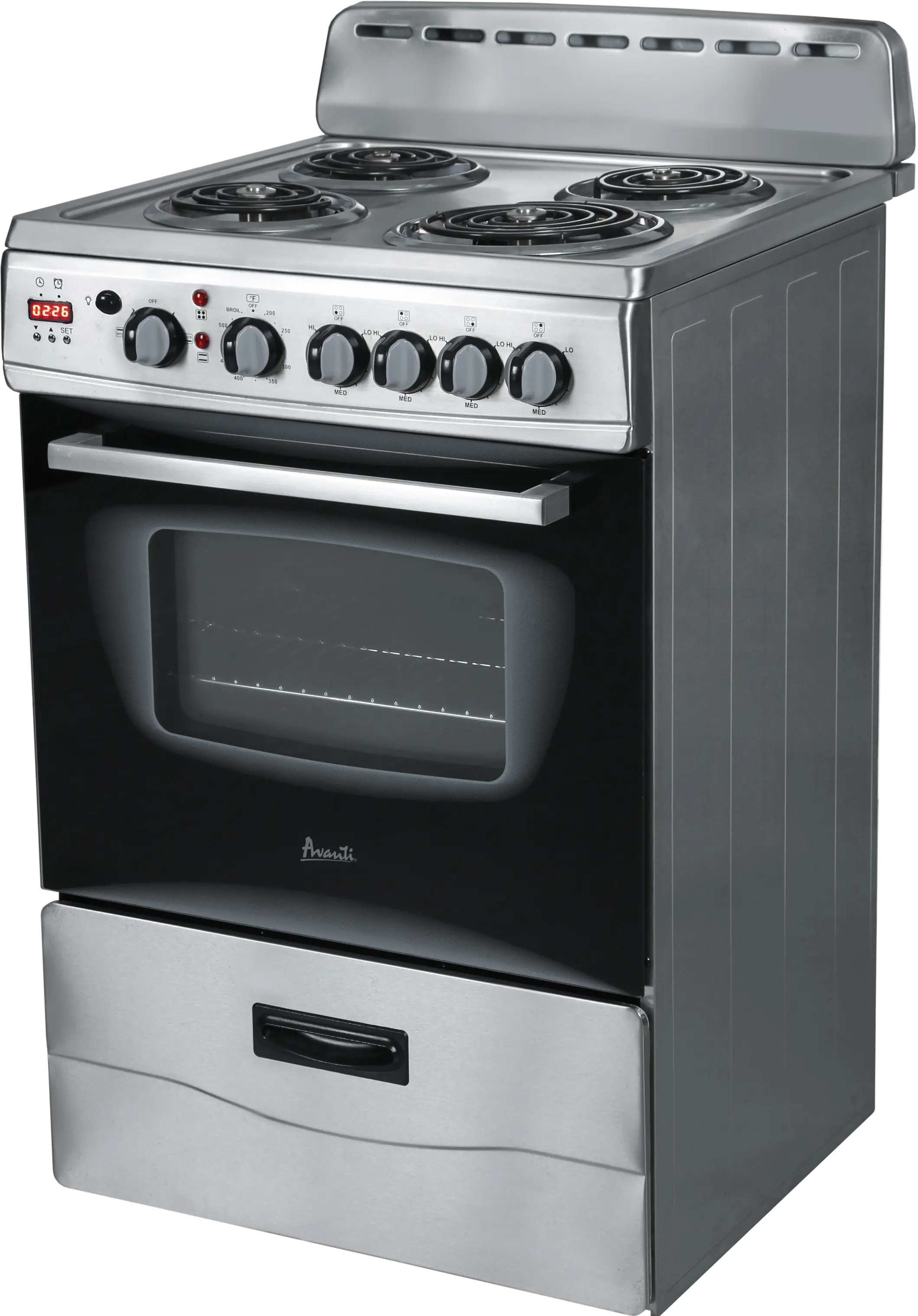 ERU240P3S Avanti 2.6 cu ft  Electric Range - Stainless Steel 24 Inch-3