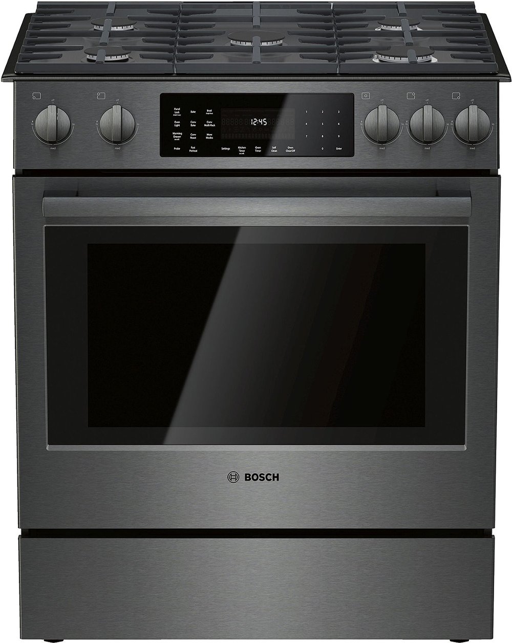 Bosch 4.8 cu. ft. Gas Slide-in Range - Black Stainless Steel