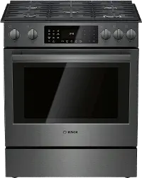 HGI8046UC Bosch 4.8 cu. ft. Gas Slide-in Range - Black Stainless Steel