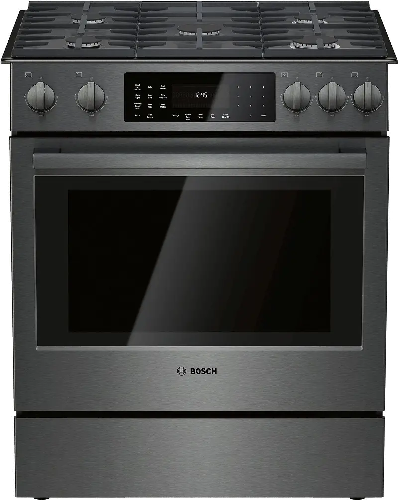 Bosch 4.8 cu. ft. Gas Slide-in Range - Black Stainless Steel