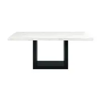 Valentino Marble and Black Dining Room Table