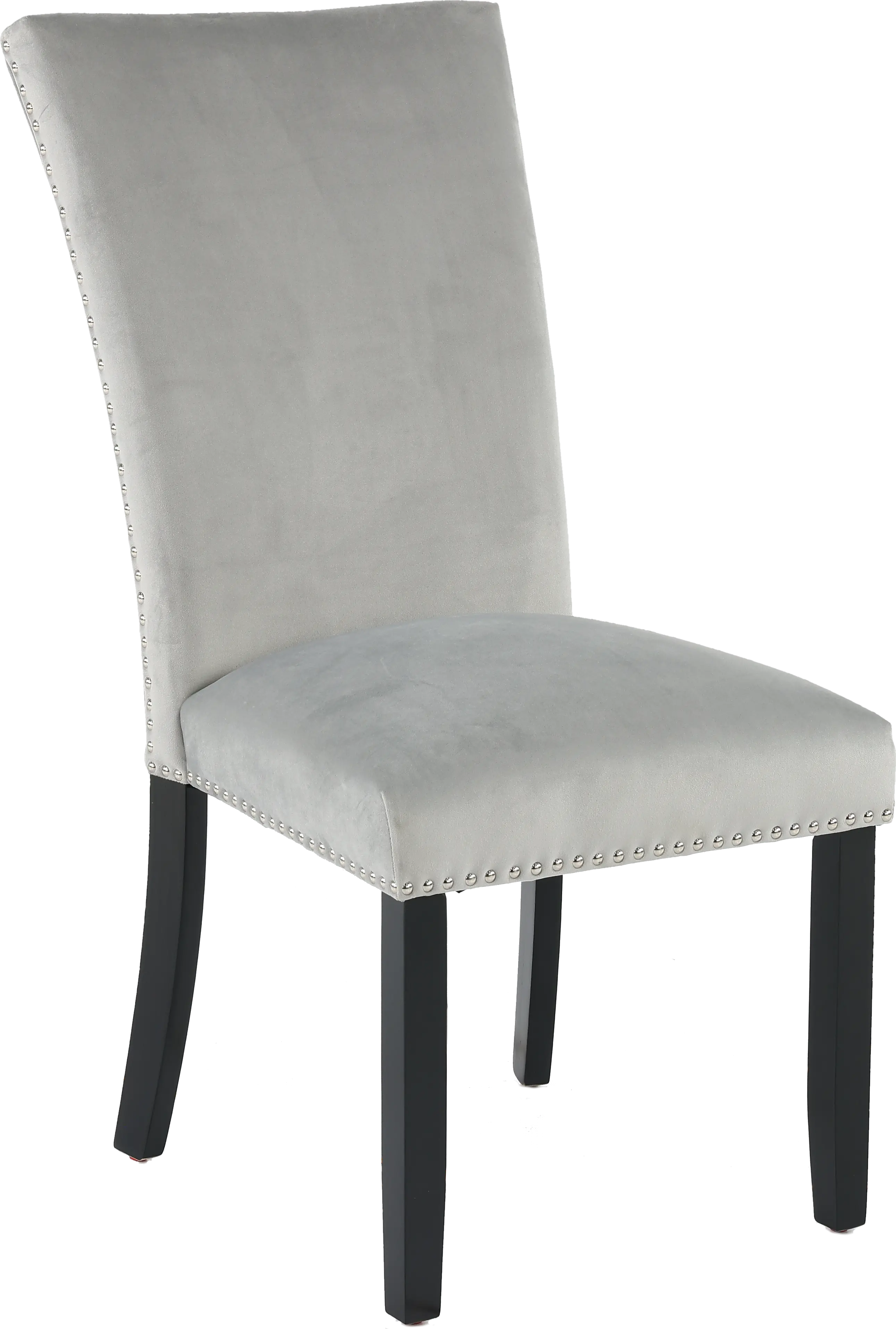 Valentino Gray Velvet Dining Chair-6