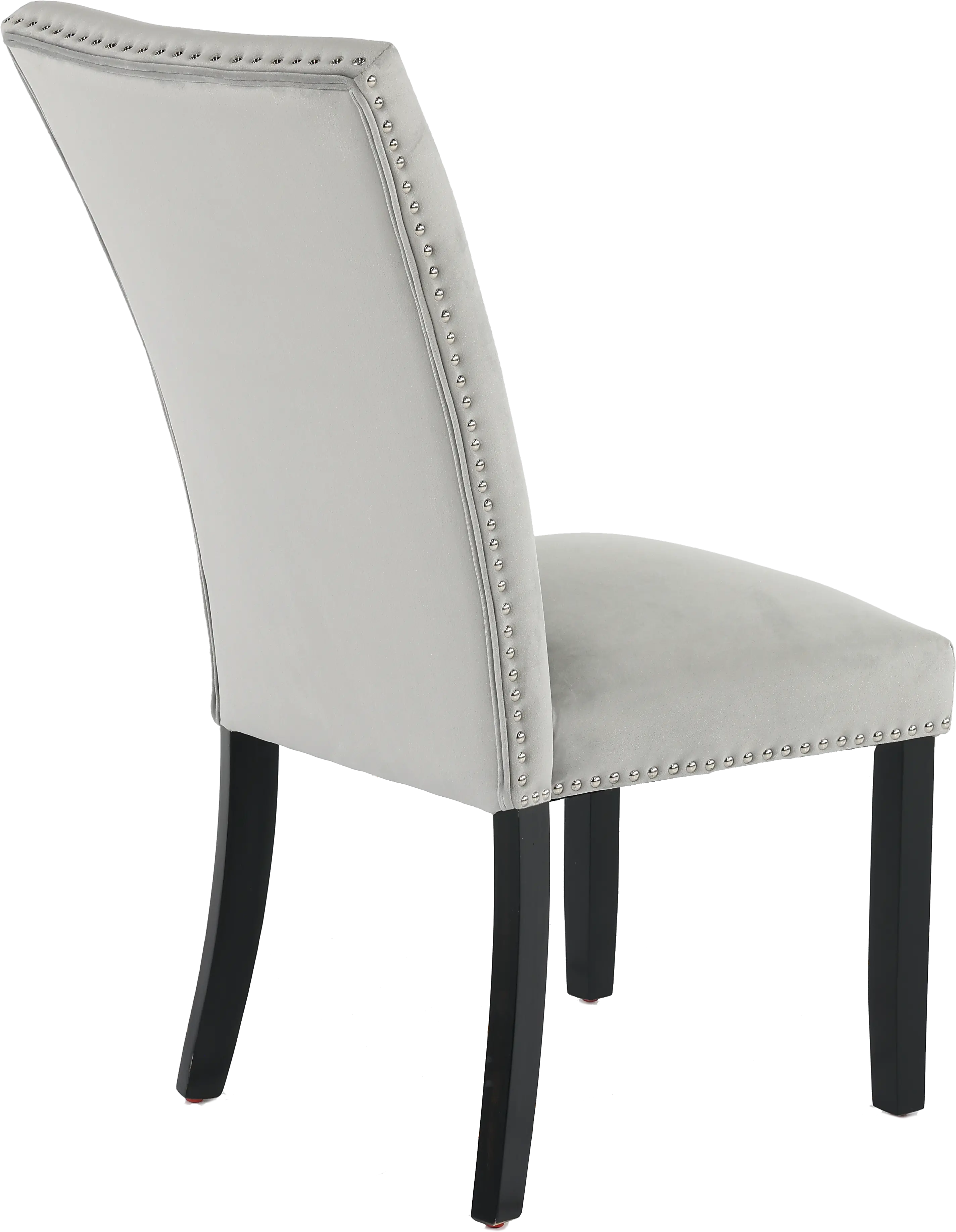 Valentino Gray Velvet Dining Chair-7