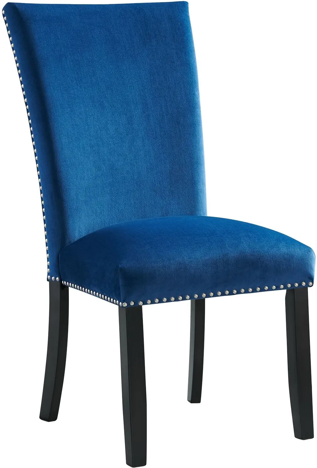 Valentino Blue Velvet Dining Chair-1