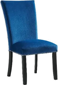 Valentino Blue Velvet Dining Chair