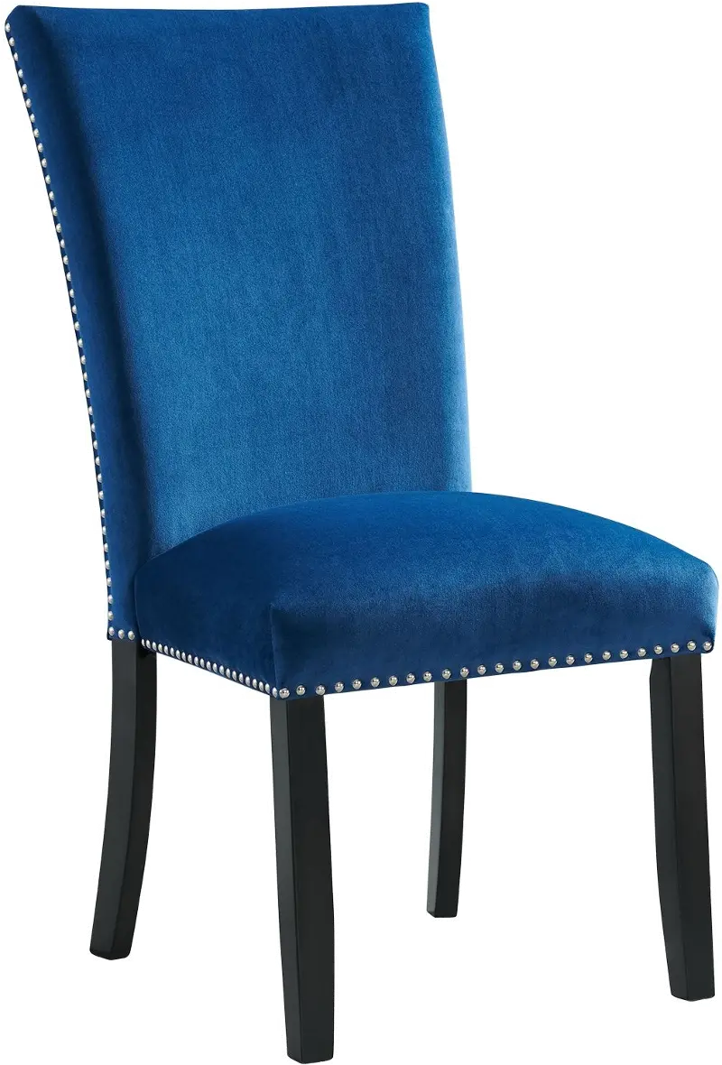 Valentino Blue Velvet Dining Chair