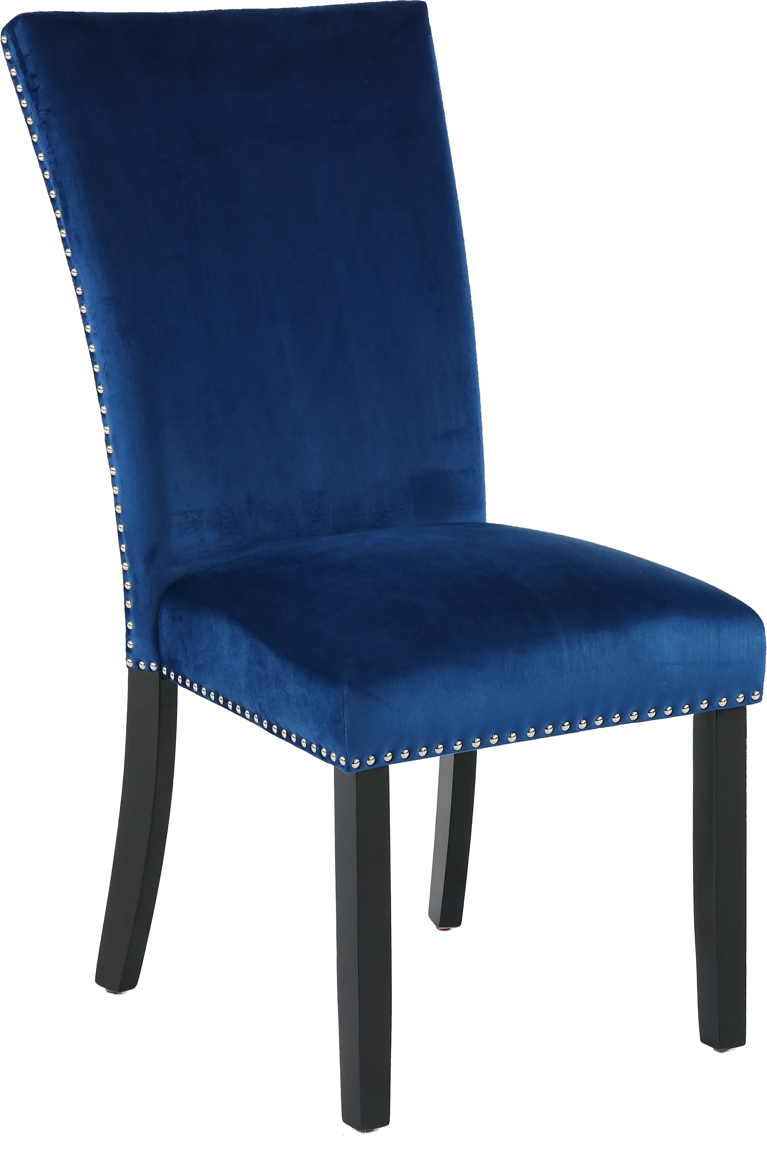 Valentino Blue Velvet Dining Chair-8