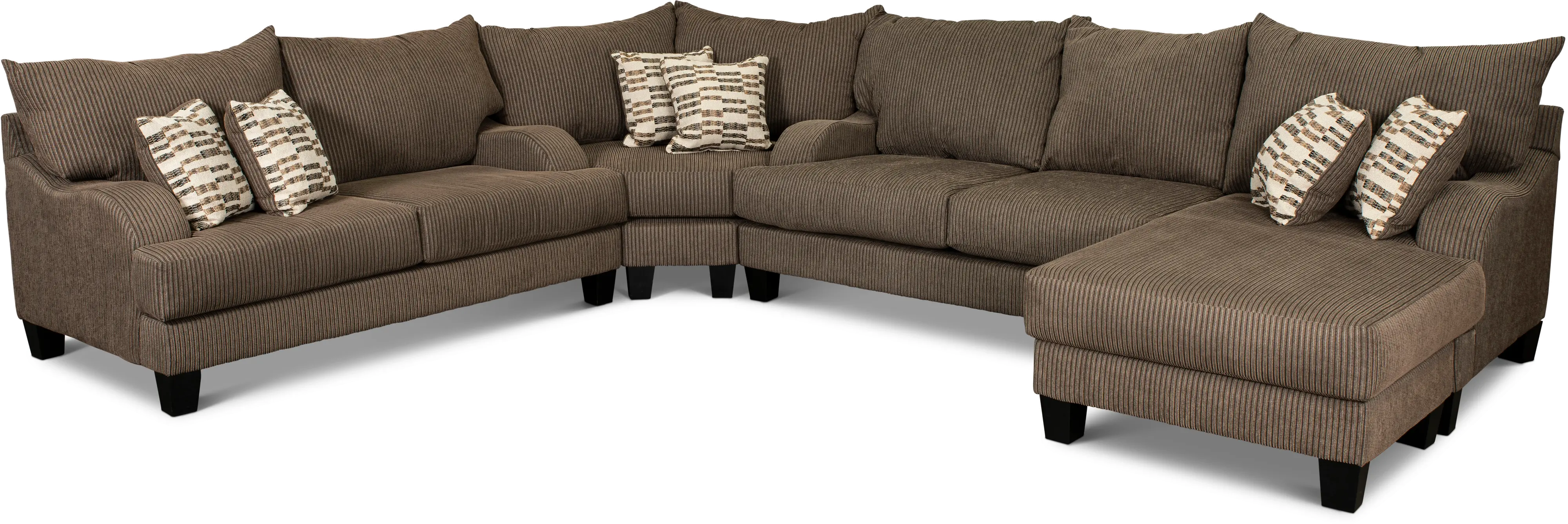 3PC/LAGUNA2/GRY/OPT2 Laguna Brown-Gray 3 Piece Sectional with Chaise-1