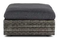 Cirrus Gray Patio Wicker Ottoman