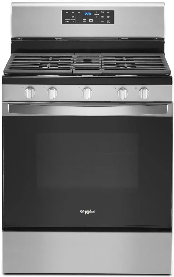 WFG525S0JZ Whirlpool 5 cu ft Gas Range - Stainless Steel-1