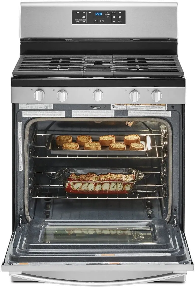 WFG525S0JZ Whirlpool 5 cu ft Gas Range - Stainless Steel-3