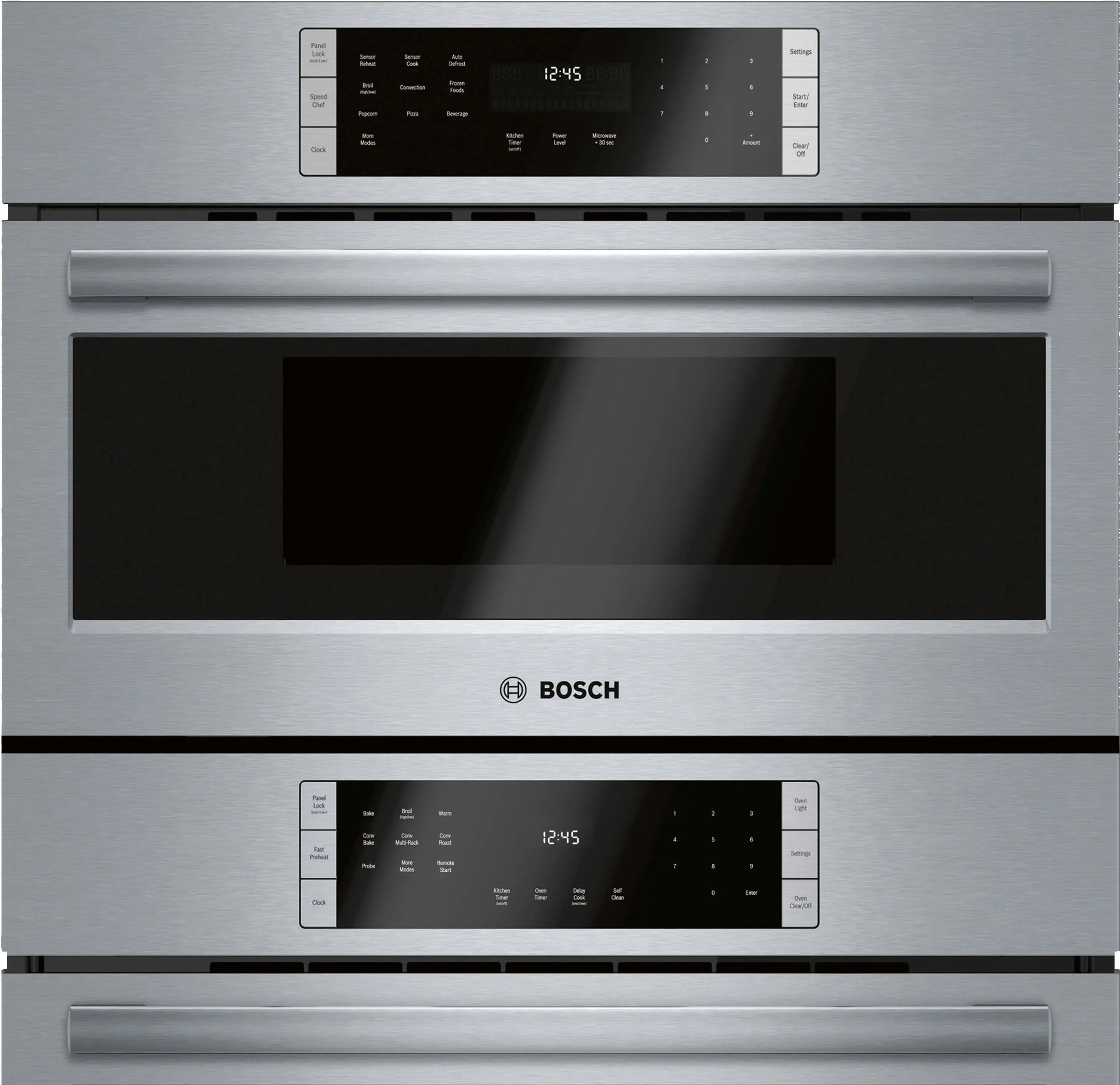 HBL8753UC Bosch 800 Series 6.2 cu ft Speed Combination Wall Oven - Stainless Steel 30 Inch-2
