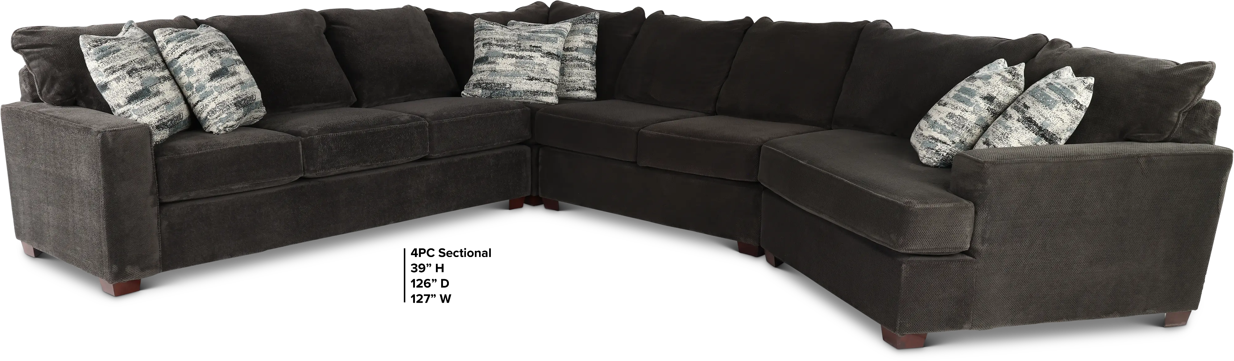 4PC/AUTMN/STLG/OPT10 Autumn Gray 4 Piece Sectional-2