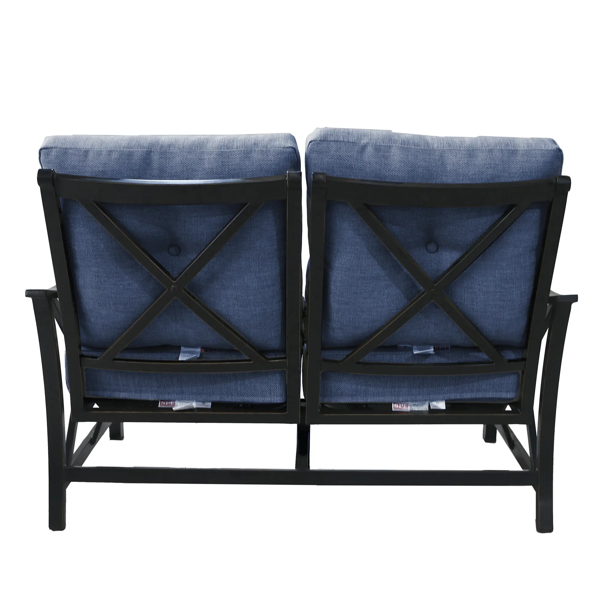 Denison Blue Rocking Patio Loveseat-6