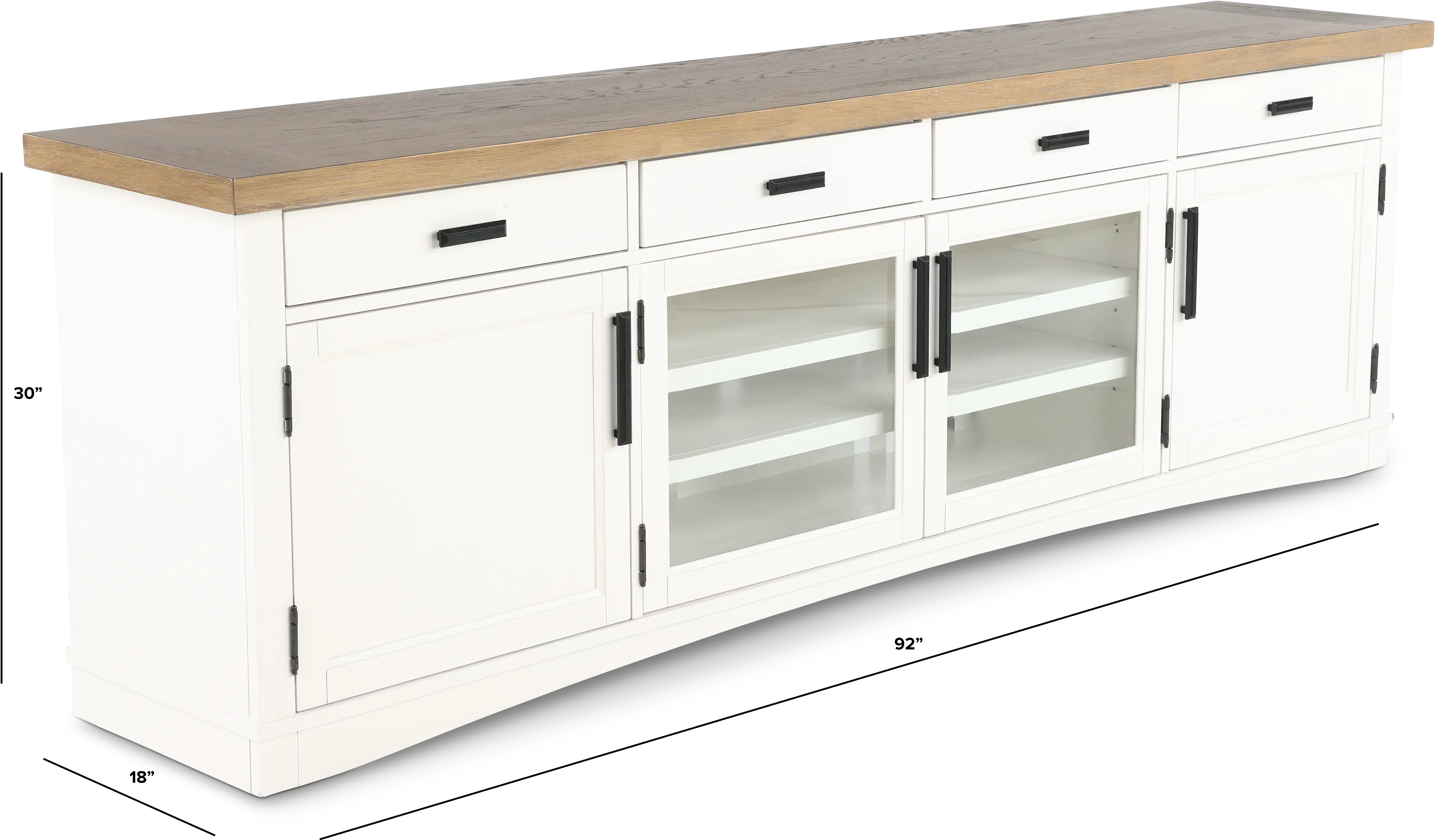 Amy Cotton White 92  TV Stand-3