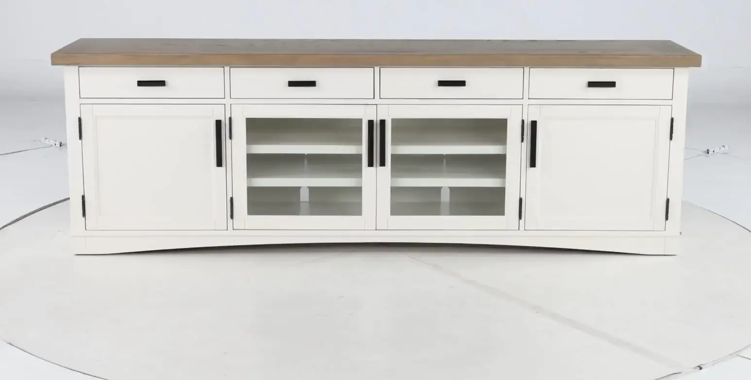 Amy Cotton White 92  TV Stand-8