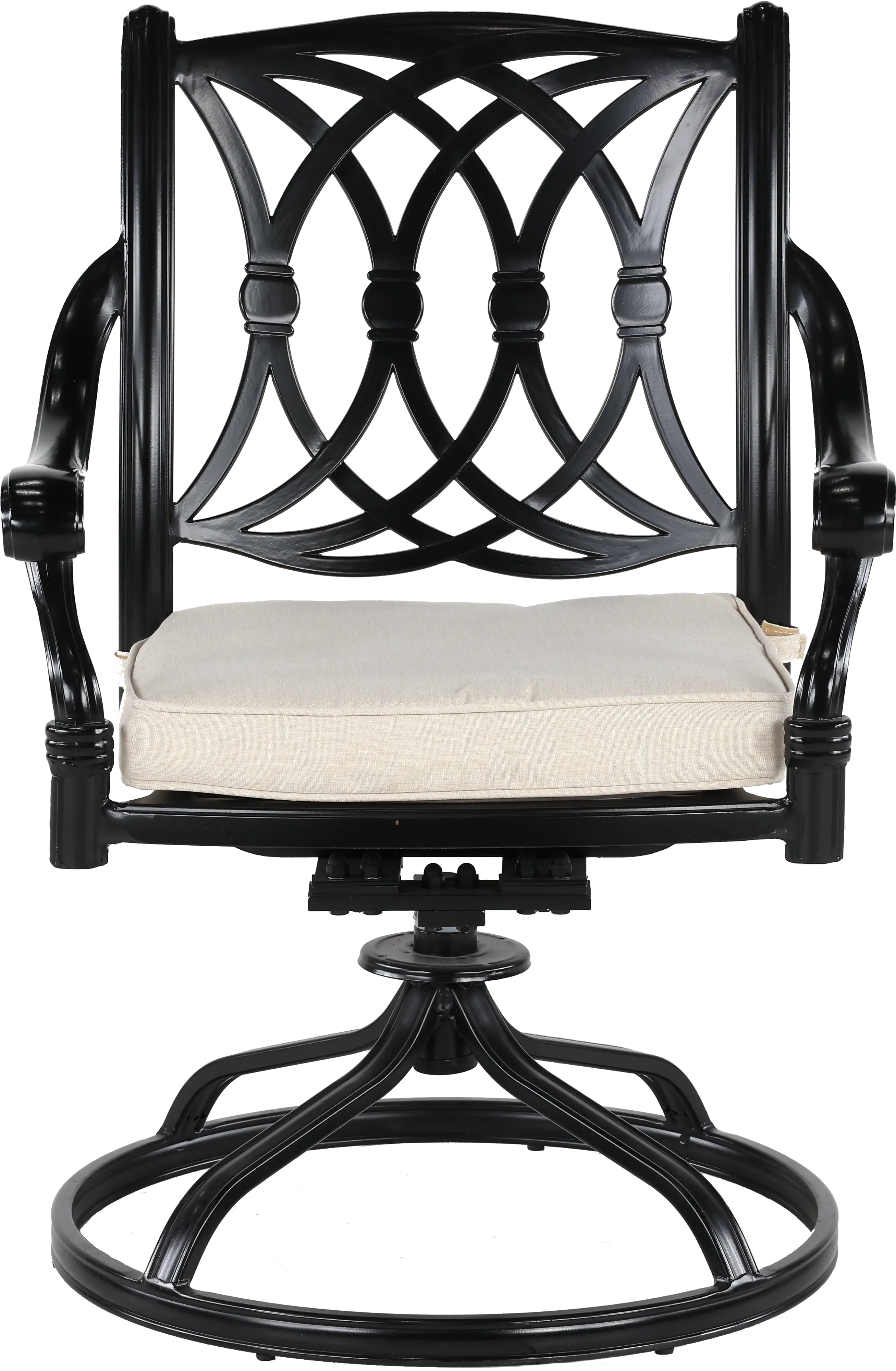 Montreal Black and Tan Swivel Rocker Patio Chair-2