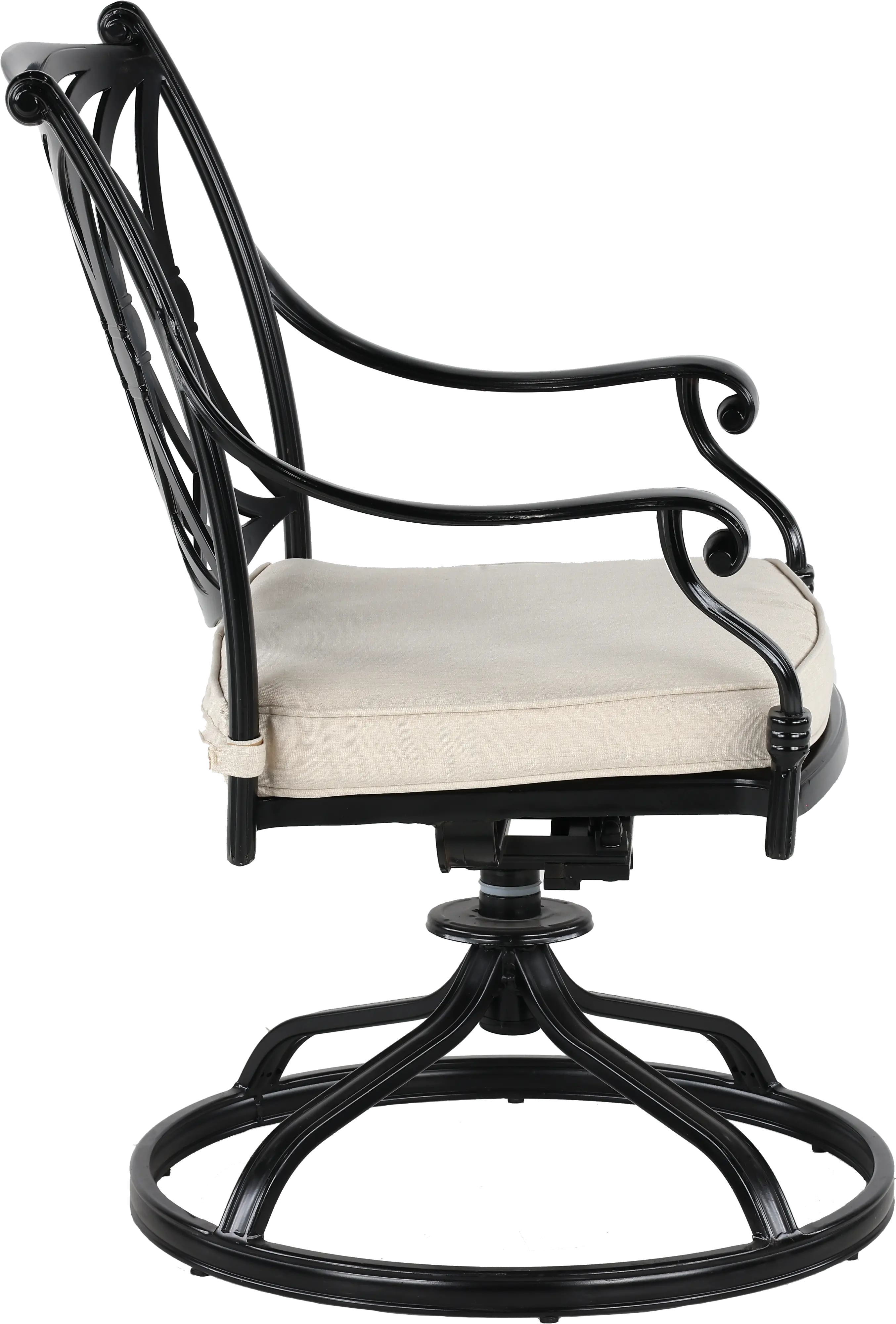 Montreal Black and Tan Swivel Rocker Patio Chair-6