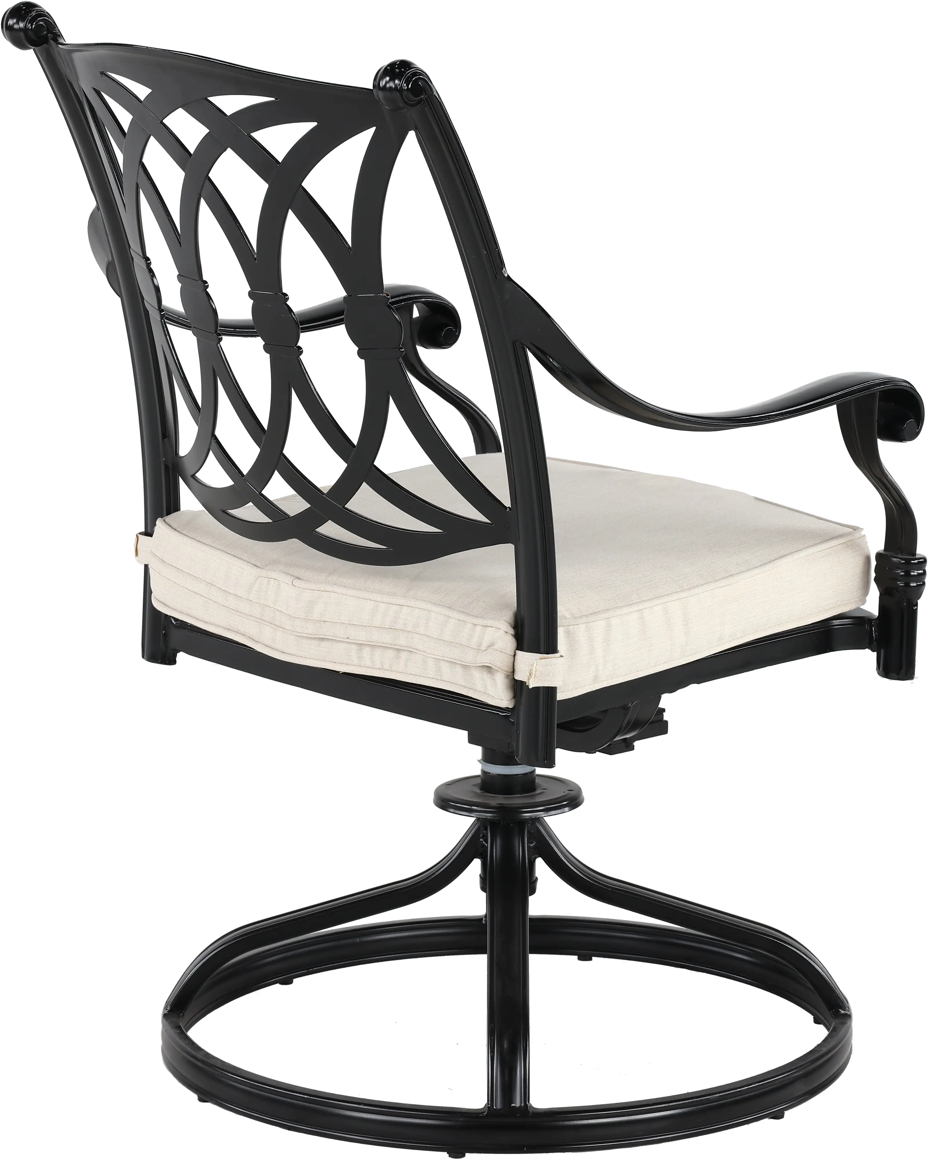 Montreal Black and Tan Swivel Rocker Patio Chair-7