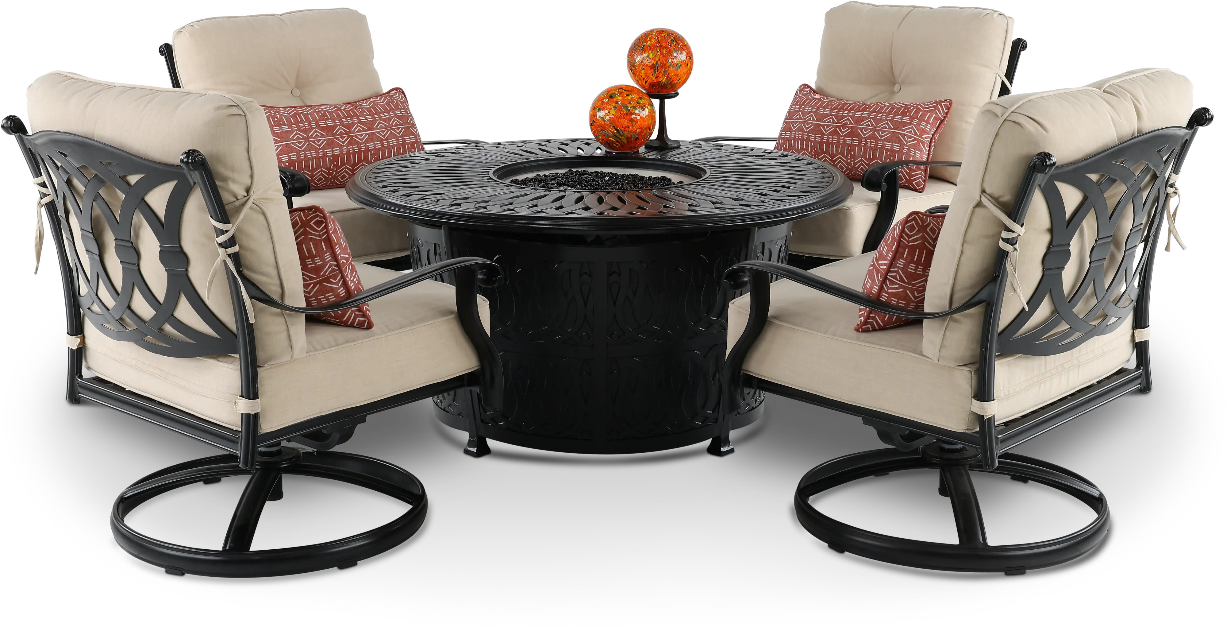 Montreal 5 Piece Chat Height Fire Pit-7