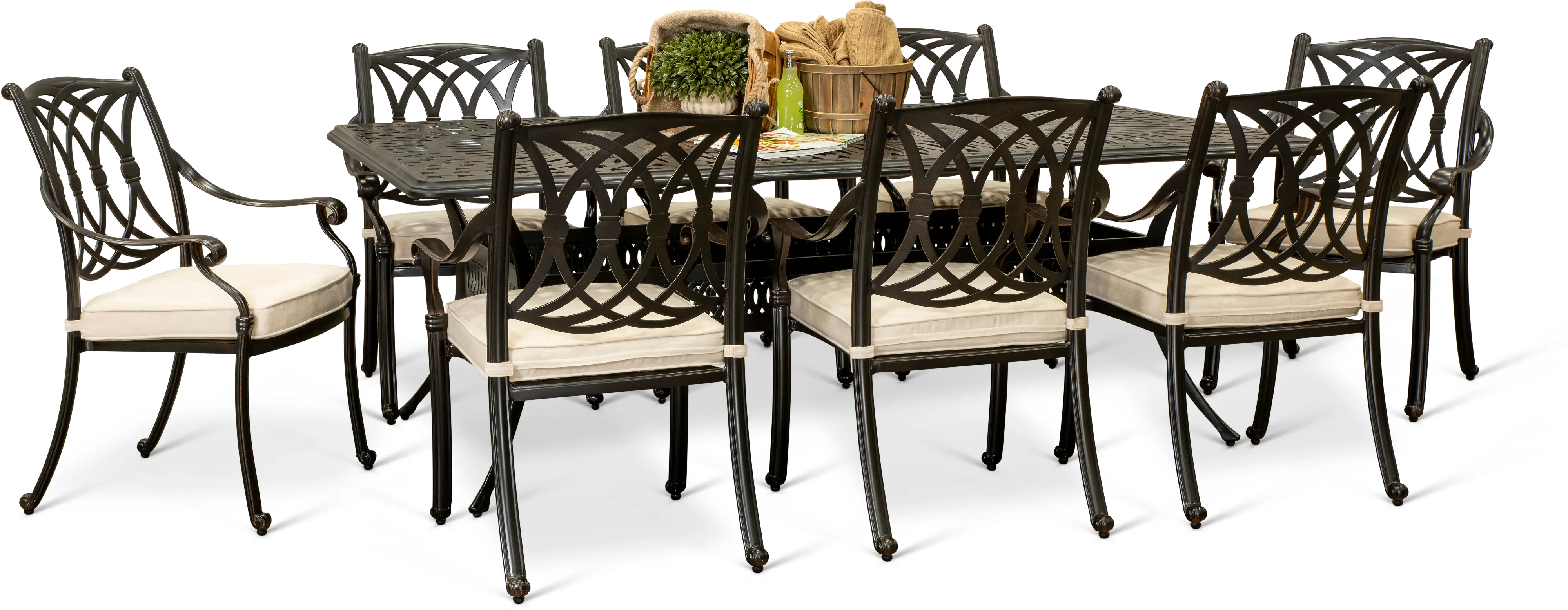 Montreal 9 Piece Armchair Patio Dining Set-1