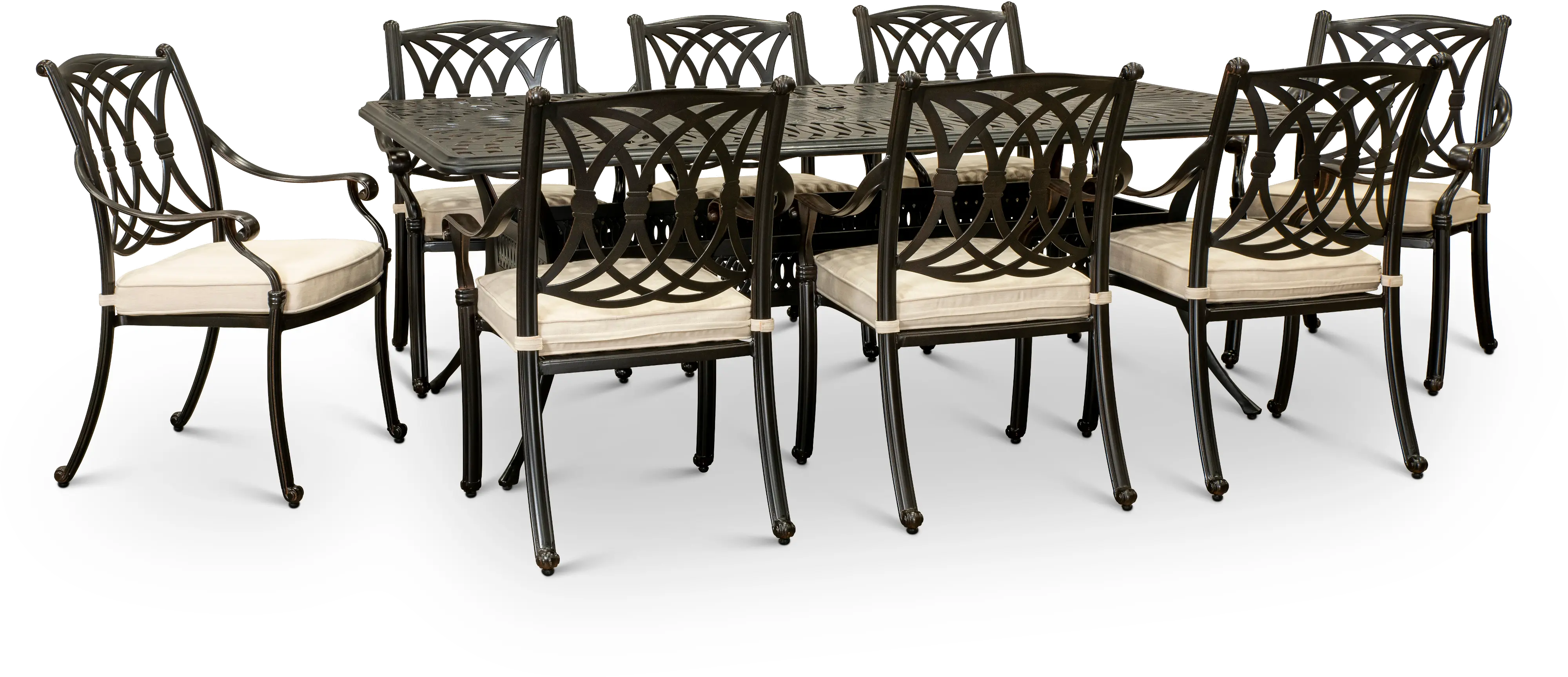 Montreal 9 Piece Armchair Patio Dining Set-2