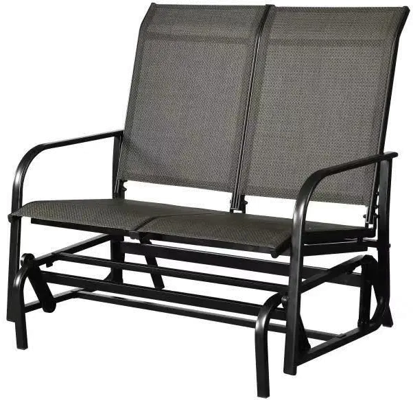 Dark Chocolate Brown Patio Loveseat Glider-1