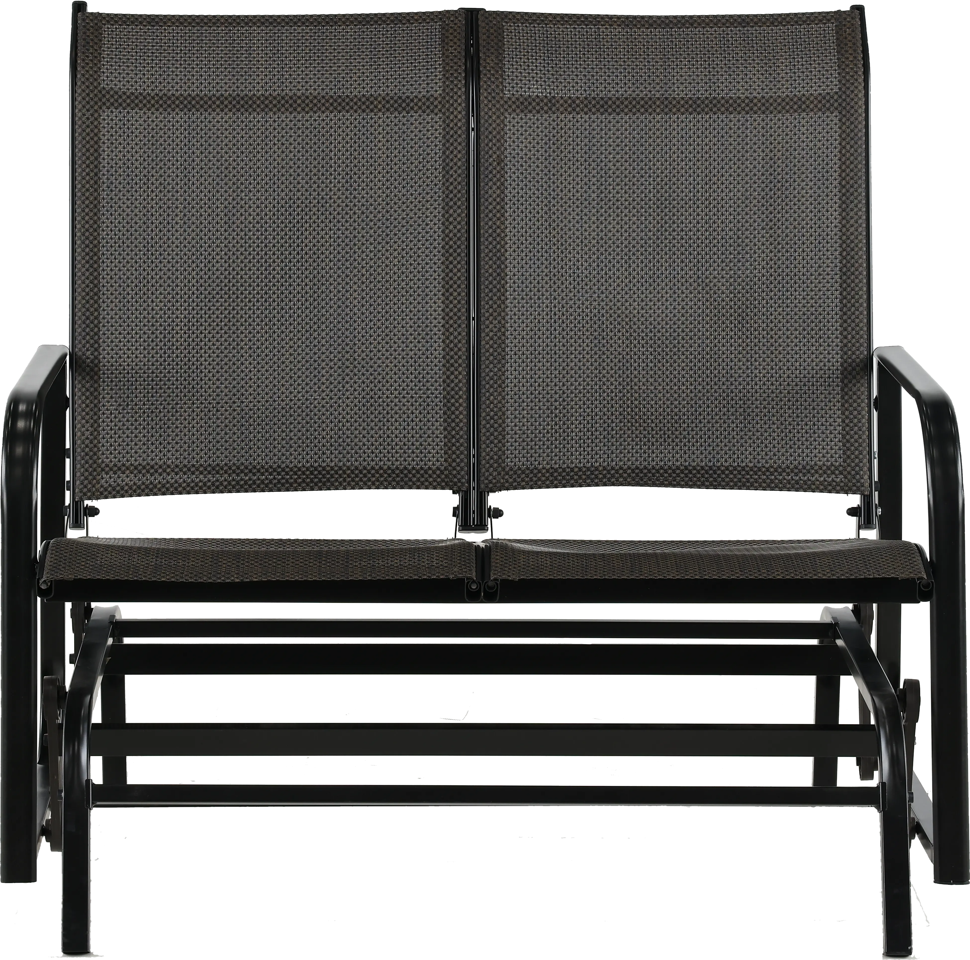 Dark Chocolate Brown Patio Loveseat Glider-5
