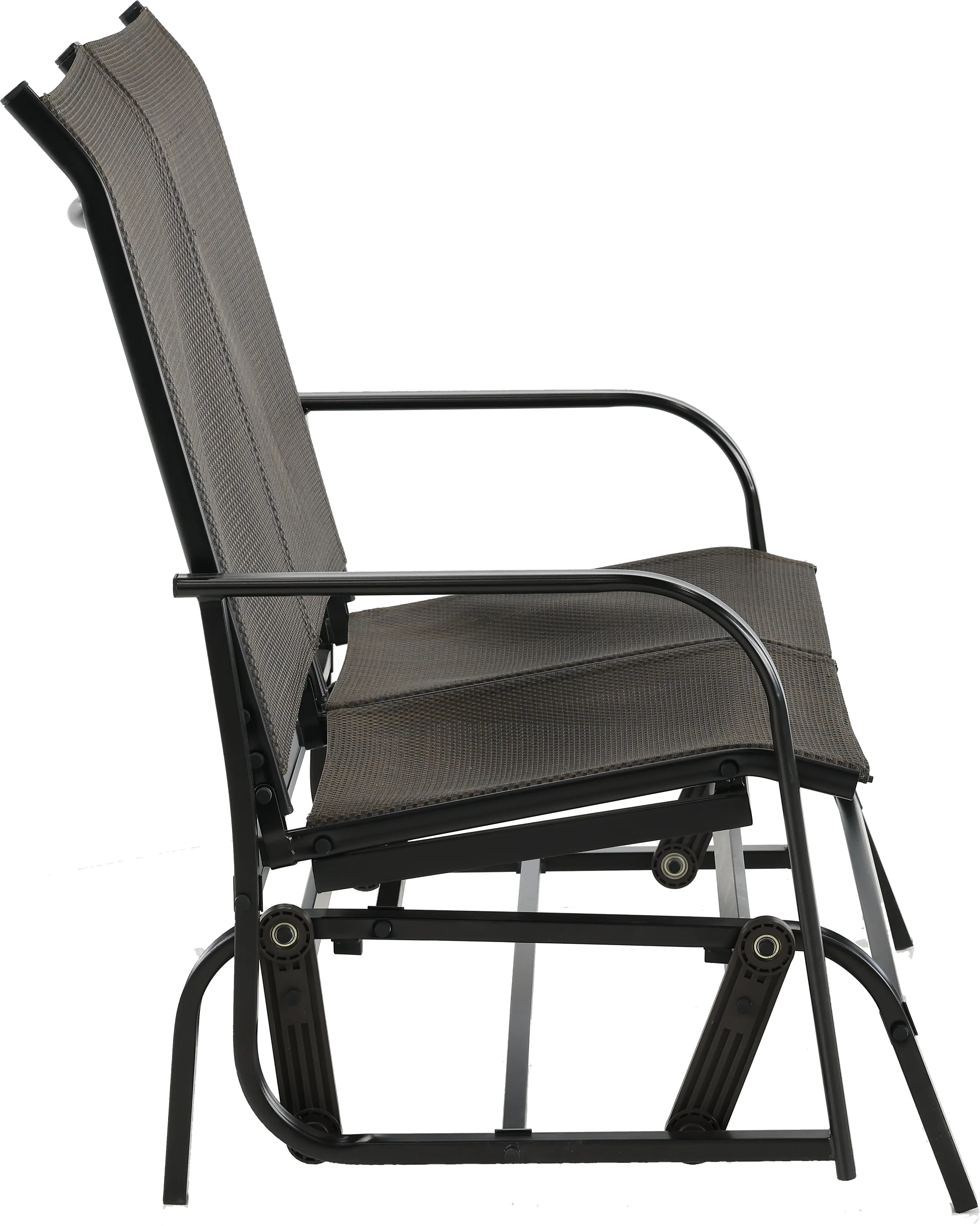 Dark Chocolate Brown Patio Loveseat Glider-6