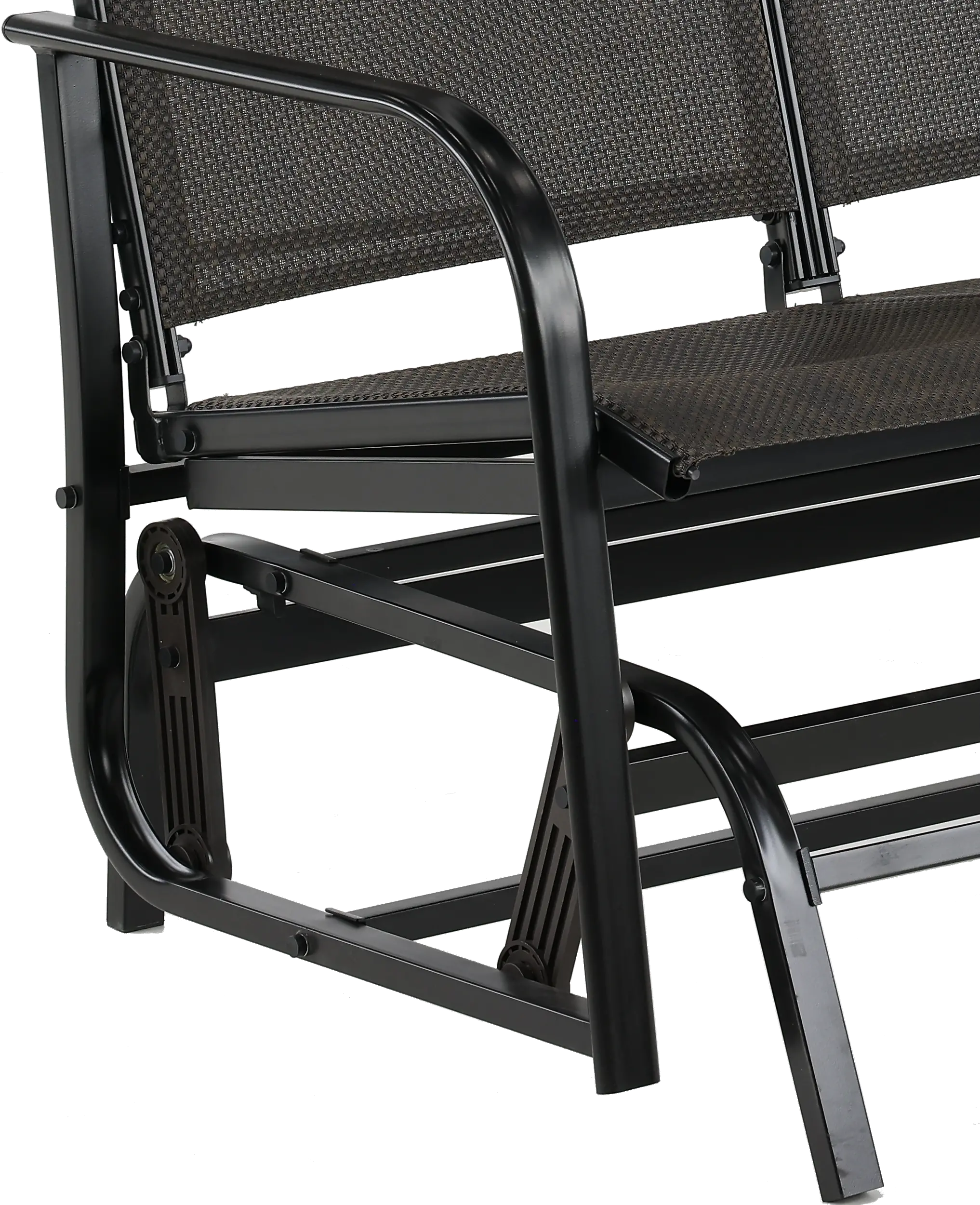 Dark Chocolate Brown Patio Loveseat Glider-2