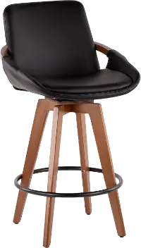 B26-COSMO WL+BK Cosmo Black and Brown Counter Height Stool