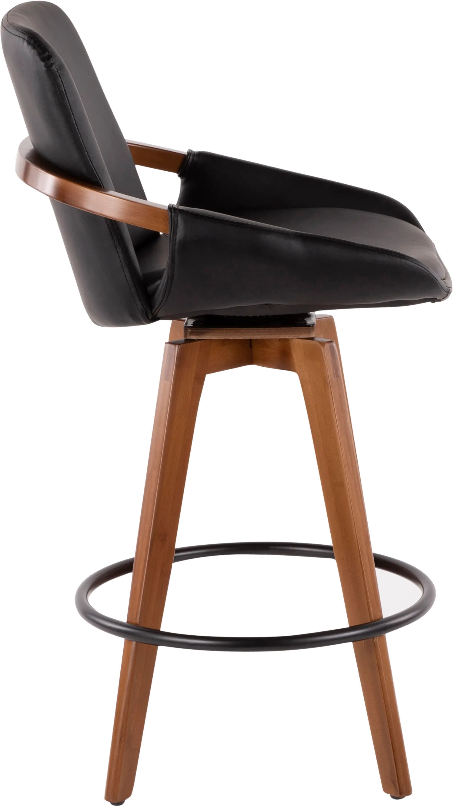 B26-COSMO WL+BK Cosmo Black and Brown Counter Height Stool-2