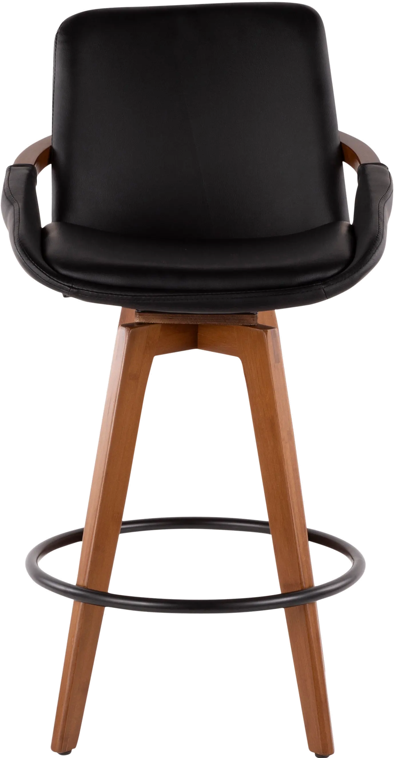 B26-COSMO WL+BK Cosmo Black and Brown Counter Height Stool-4
