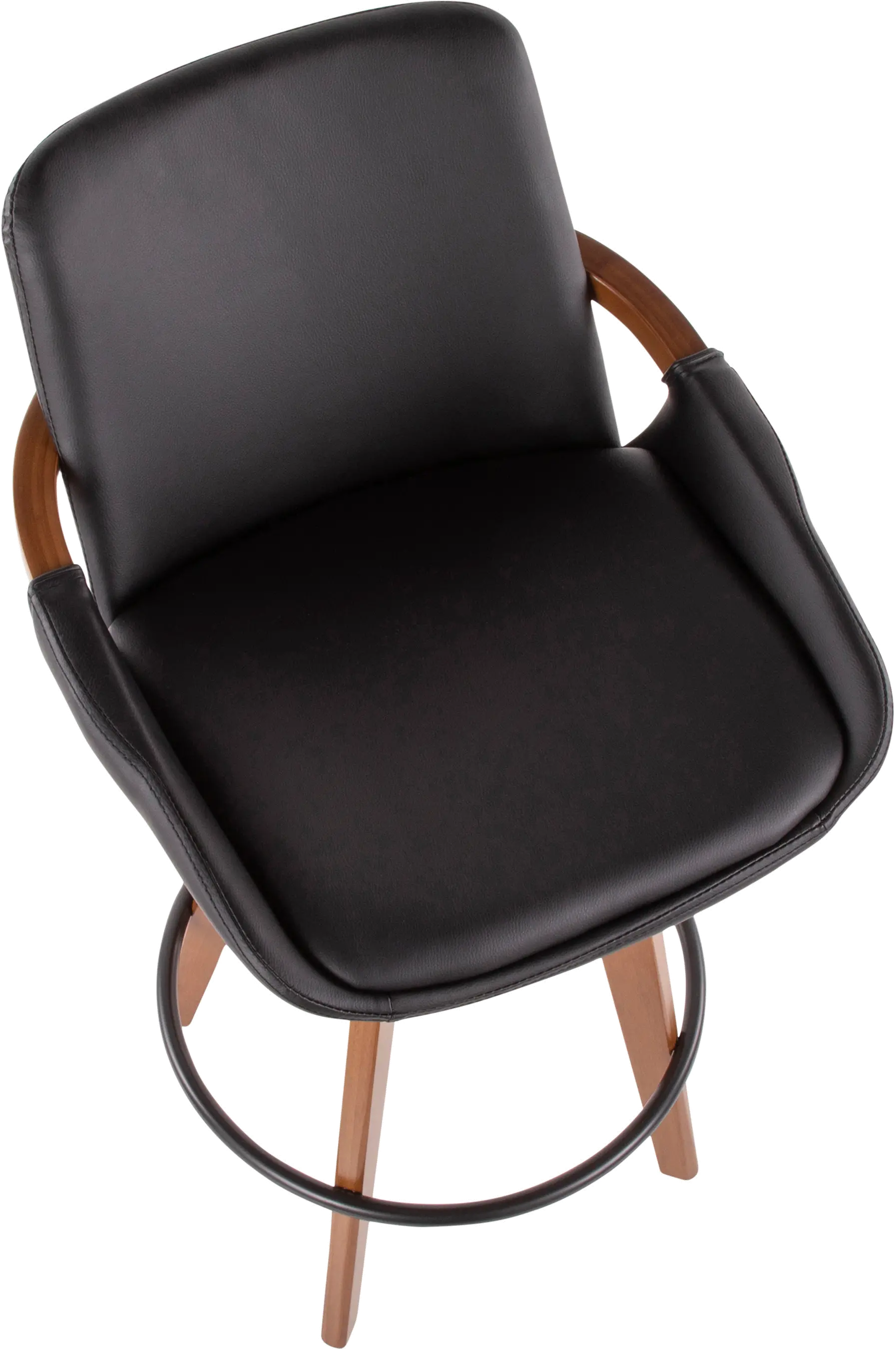 B26-COSMO WL+BK Cosmo Black and Brown Counter Height Stool-5